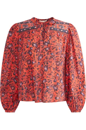 ULLA JOHNSON Dame, Bluser & Skjorter, Rød, XS