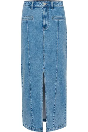 Kaffe Dame, Skjørt, Blå, XL