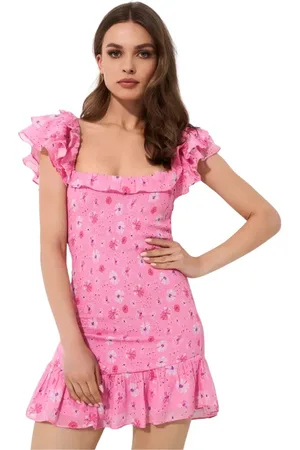 LOVESHACKFANCY Dame, Kjoler, Rosa, M