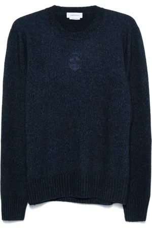 Alexander McQueen Herre, Strikkevarer, Blå, XL