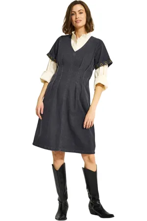 In Front Dame, Kjoler, Grå, 2XL