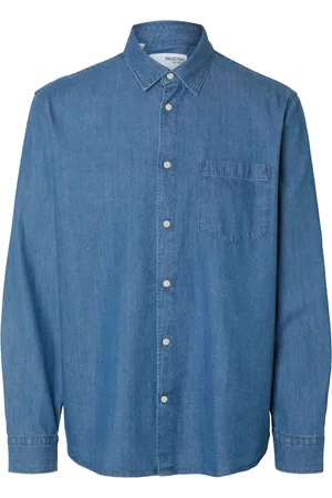 SELECTED Herre, Skjorter, Blå, XL