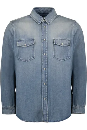Saint Laurent Herre, Skjorter, Blå, M