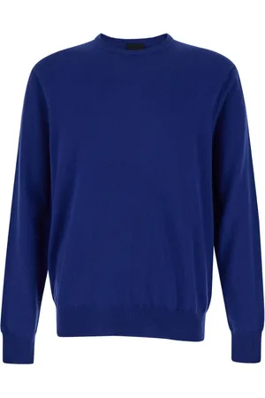 Plaîn Units Herre, Strikkevarer, Blå, 2XL
