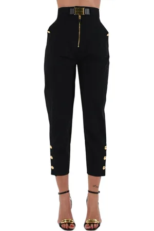 Elisabetta Franchi Dame, Bukser, Svart, 2XL