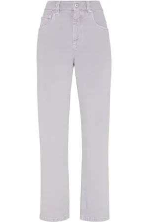 Brunello Cucinelli Dame, Bukser, Lilla, 2XS