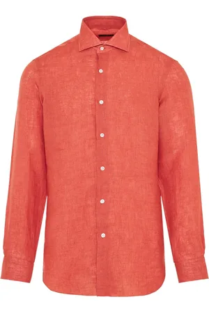 BARBA Herre, Skjorter, Oransje, 3XL
