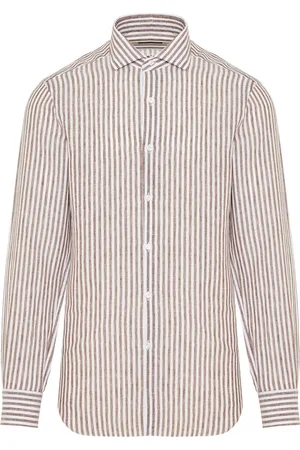 BARBA Herre, Skjorter, Brun, 5XL