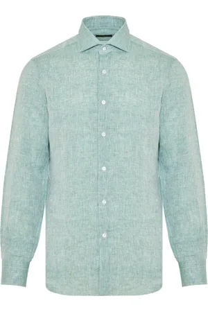 BARBA Herre, Skjorter, Grønn, 2XL