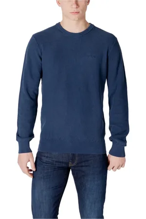 Guess Herre, Strikkevarer, Blå, 2XL
