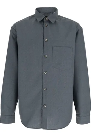 Plaîn Units Herre, Skjorter, Grå, 2XL