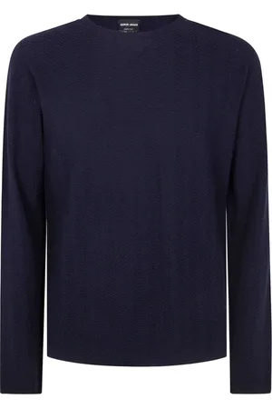 Giorgio Armani Herre, Strikkevarer, Blå, XL