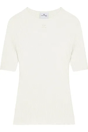 Courrèges Dame, Strikkevarer, Hvit, XS