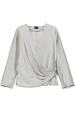 Giorgio Armani Dame, Bluser & Skjorter, Grå, L