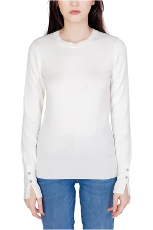 Guess Dame, Strikkevarer, Hvit, 2XL
