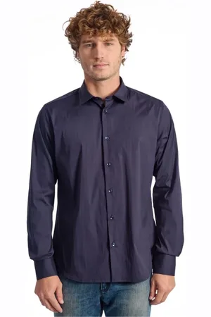 BALDININI Herre, Skjorter, Blå, 2XL