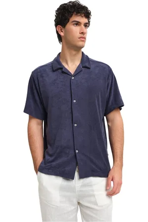PENINSULA Herre, Skjorter, Blå, 2XL