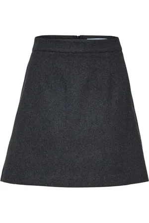 SELECTED Dame, Skjørt, Grå, S