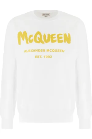 Alexander McQueen Herre, Gensere & Hettegensere, Hvit, L