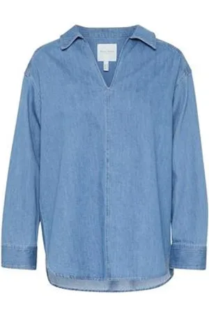 Part Two Dame, Bluser & Skjorter, Blå, 2XL