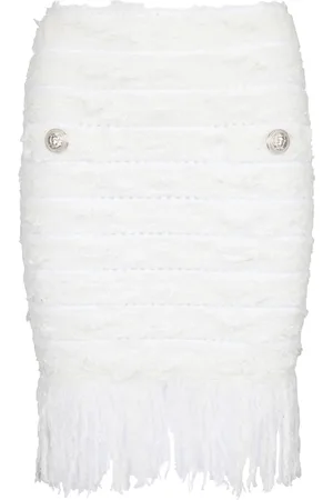 Balmain Dame, Skjørt, Hvit, L