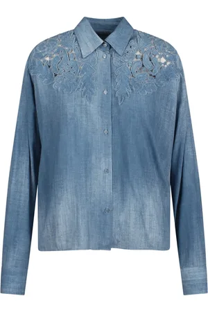 ERMANNO SCERVINO Dame, Bluser & Skjorter, Blå, S