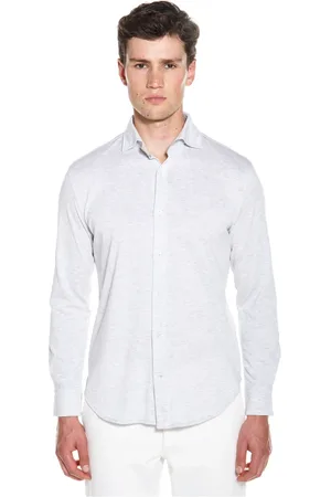 ELEVENTY Herre, Skjorter, Grå, XL