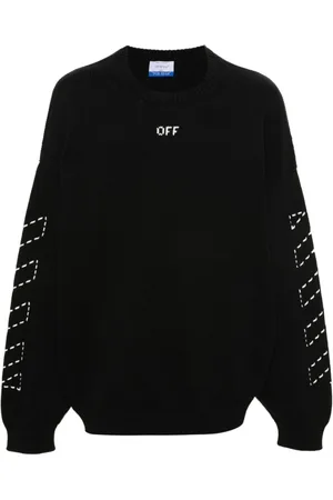 OFF-WHITE Herre, Strikkevarer, Svart, S