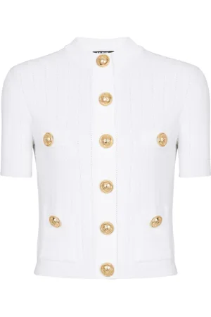 Balmain Dame, Strikkevarer, Hvit, S