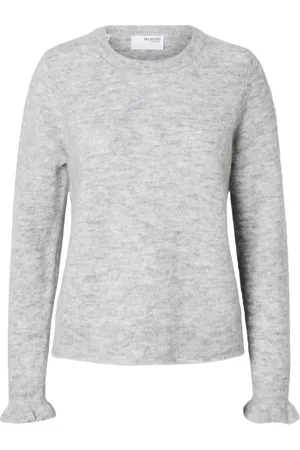 SELECTED Dame, Strikkevarer, Grå, XL