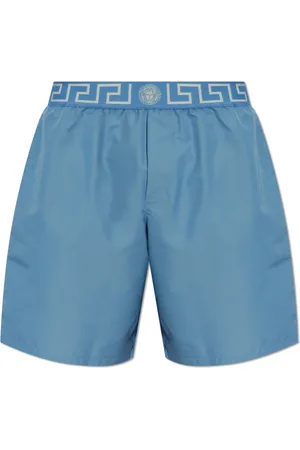 VERSACE Herre, Svømmetøy, Blå, XL