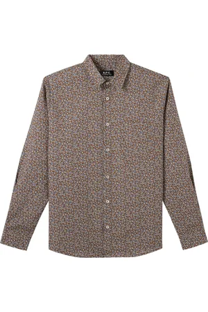 A.P.C. Herre, Skjorter, Brun, S