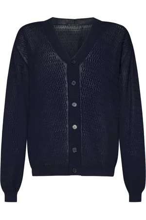 LOW BRAND Herre, Strikkevarer, Blå, XL