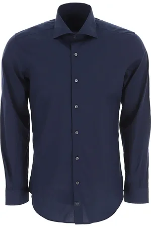 FAY Herre, Skjorter, Blå, 2XL