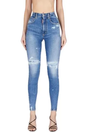 Dsquared2 Dame, Jeans, Blå, 2XS