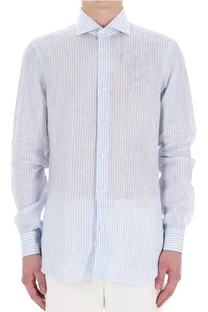 BARBA Herre, Skjorter, Blå, 4XL