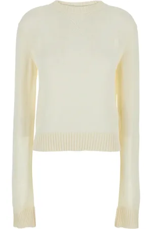 Jil Sander Dame, Strikkevarer, Hvit, L