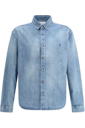 Saint Laurent Herre, Skjorter, Blå, M