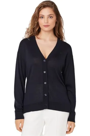 Tommy Hilfiger Dame, Strikkevarer, Blå, XL