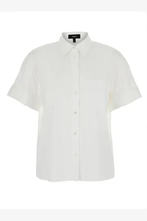 THEORY Dame, Bluser & Skjorter, Hvit, M