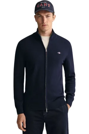 GANT Herre, Strikkevarer, Blå, 2XL