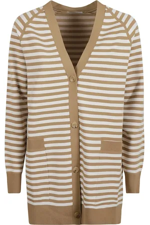 Max Mara Dame, Strikkevarer, Gul, L