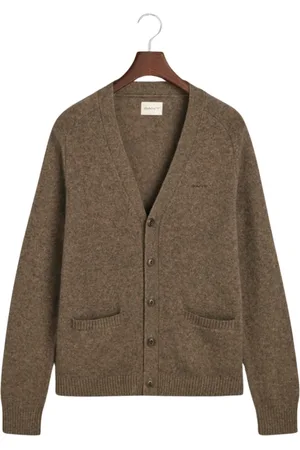 GANT Herre, Strikkevarer, Brun, 2XL