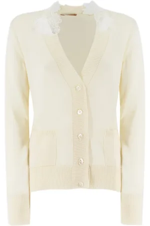 ERMANNO SCERVINO Dame, Strikkevarer, Hvit, S