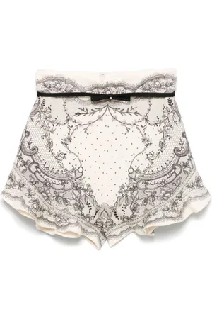 ZIMMERMANN Dame, Shorts, Hvit, M