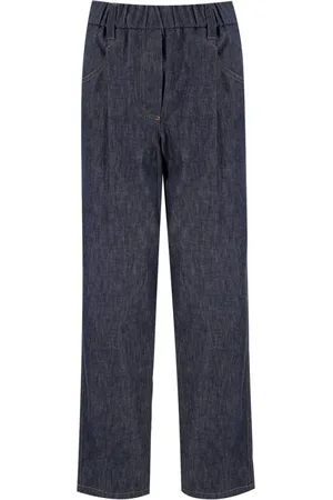 Brunello Cucinelli Dame, Bukser, Blå, S