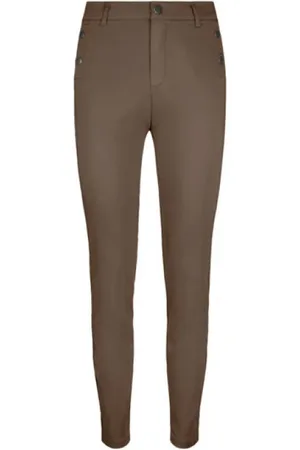 2-Biz Dame, Bukser, Brun, 3XL