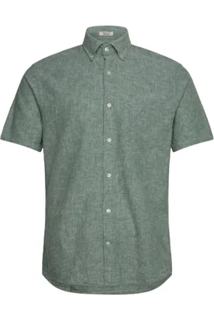 GANT Herre, Skjorter, Grønn, XL