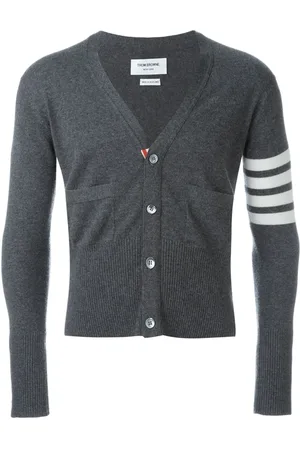 Thom Browne Herre, Strikkevarer, Grå, L