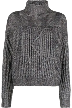 Karl Lagerfeld Dame, Strikkevarer, Grå, M